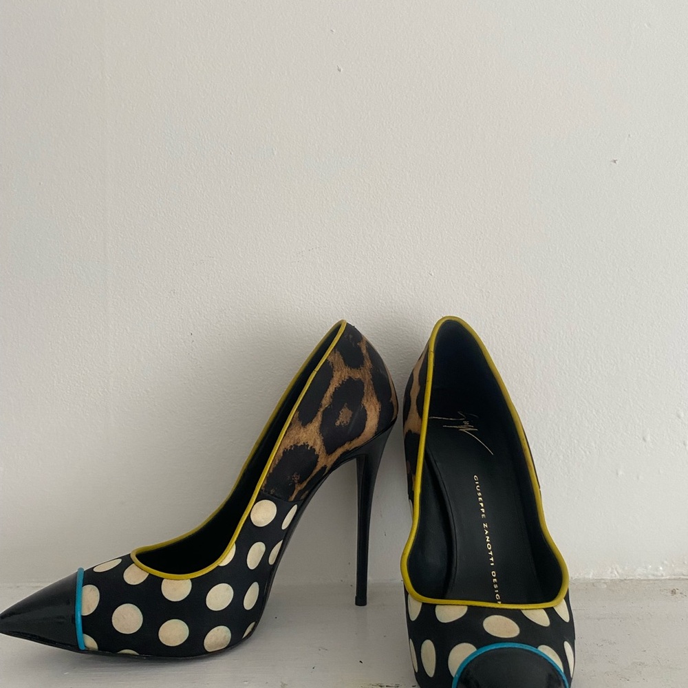 Chic Black and White Polka Dot Stilettos